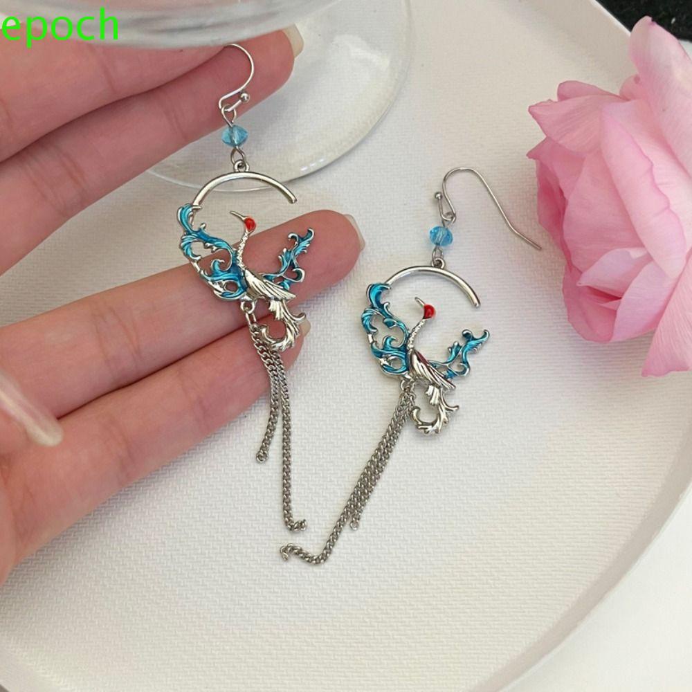 Epoch Khuyên Tai Tua Rua Dài Tráng Men Hợp Thời Trang Cho Nữ