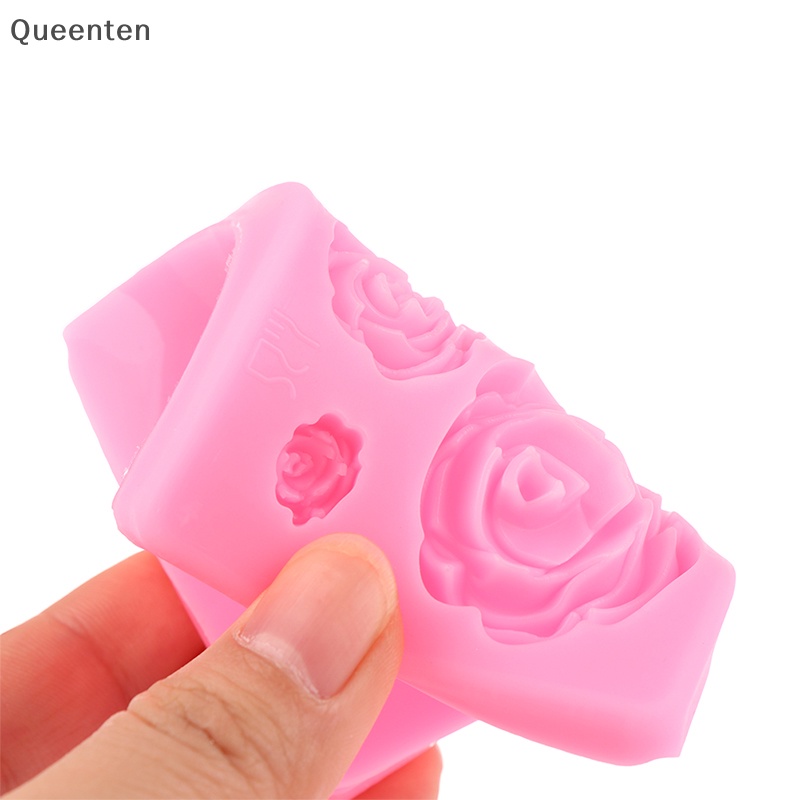 1 Khuôn Silicone Làm Bánh Hình Hoa Hồng 3D 7 Lỗ