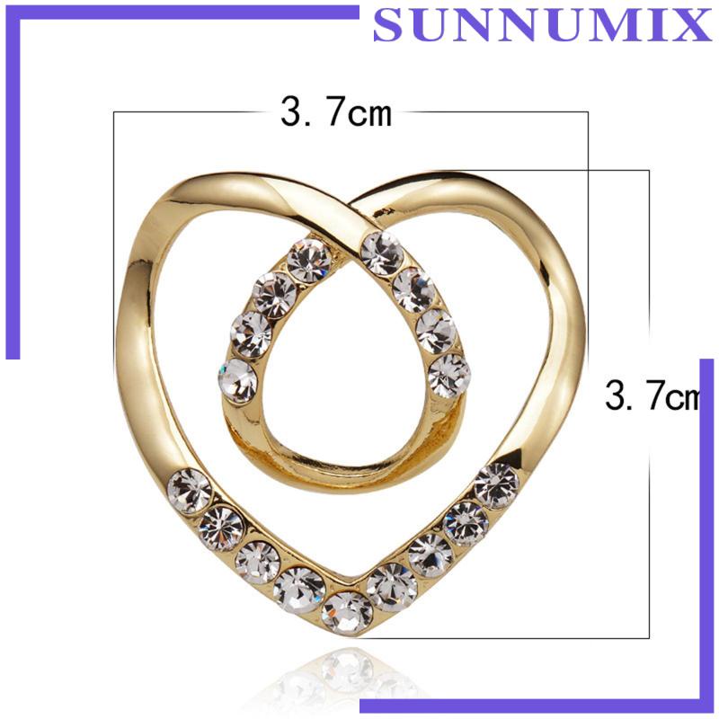 Kẹp Khăn Quàng Cổ Hình Trái Tim Rỗng Bằng Kim Loại