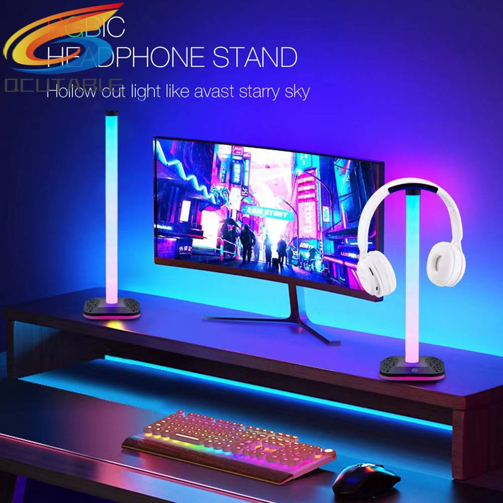 Giá Đỡ Tai Nghe Chụp Tai Chống Trượt Có Đèn RGB Cổng USB
