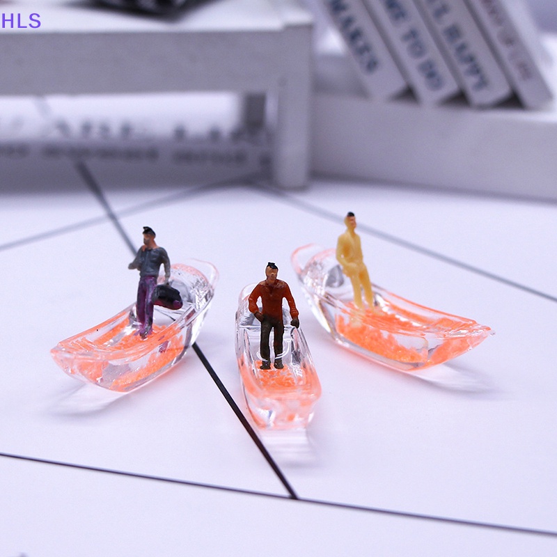 Bộ 2 Mô Hình Thuyền Villa Mini Phát Quang Dùng Trang Trí Túi Xách / Móc Khóa Diy