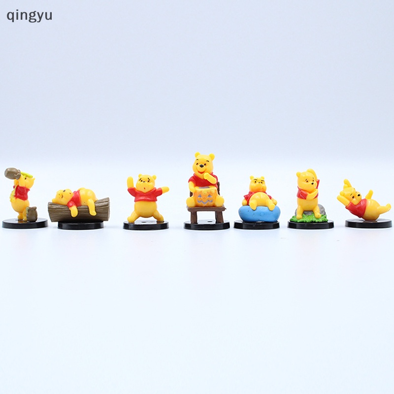 DISNEY Bộ 7 Mô Hình Nhân Vật Hoạt Hình Winnie The Pooh Bằng PVC