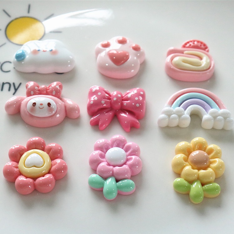 Phụ Kiện Trang Trí Giày Crocs Cầu Vồng Họa Tiết Hoạt Hình My Melody Jibitz Charm Cloud Jibitz DIY