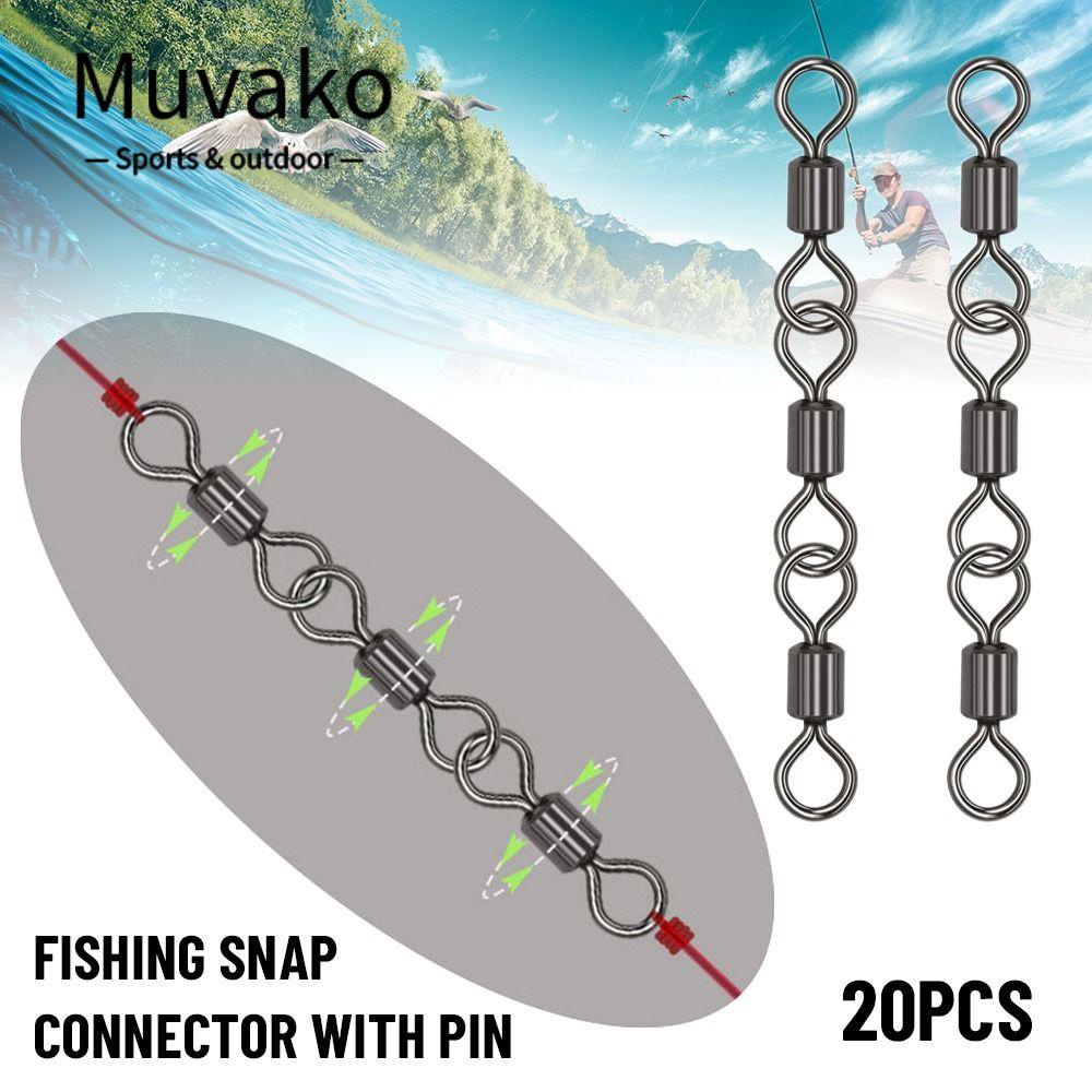 MUVAKO 20 Khóa Câu Cá  # 1#-8# Quả Bóng Chịu Lực Tốt Chất Lượng Cao