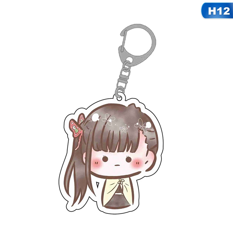 Móc Khóa Acrylic Hai Mặt Hình Nhân Vật Hoạt Hình Demon Slayer