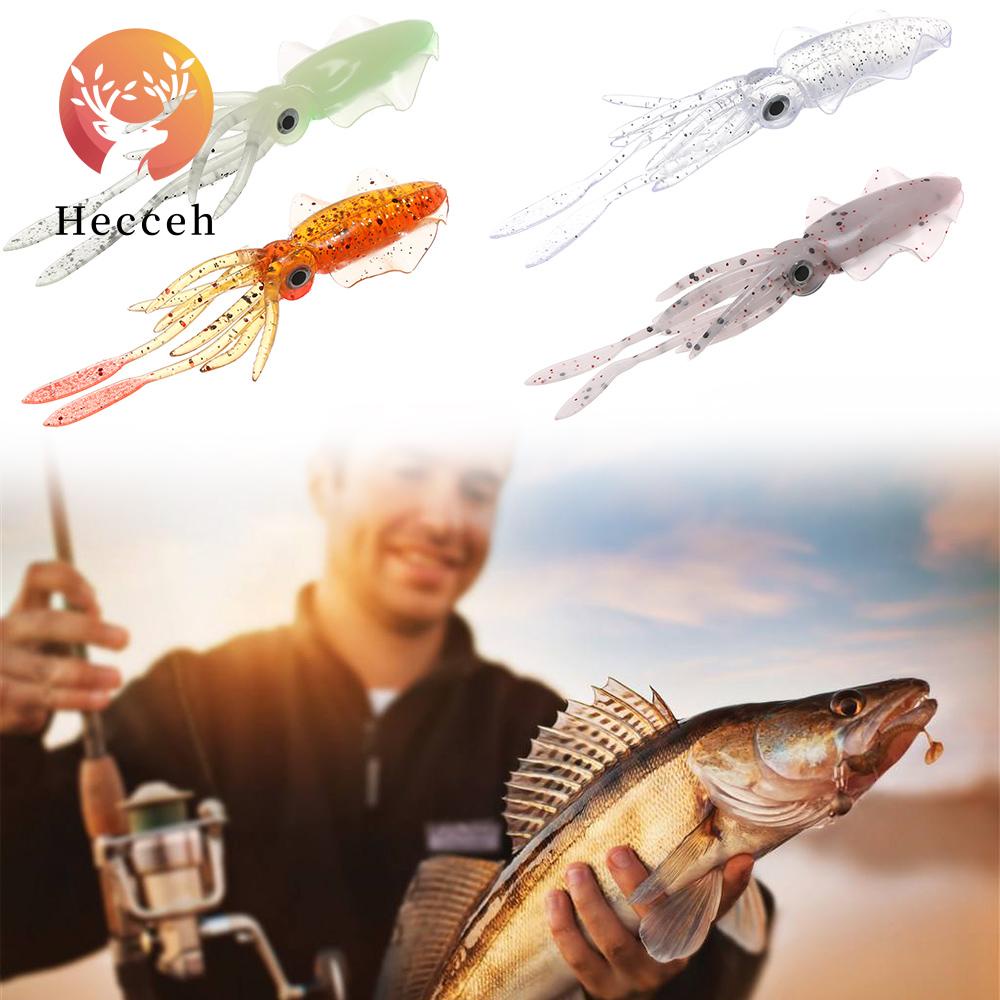 HECCEH Mồi Câu Cá Giả Hình Bạch Tuộc Đuôi Dài Chất Lượng Cao