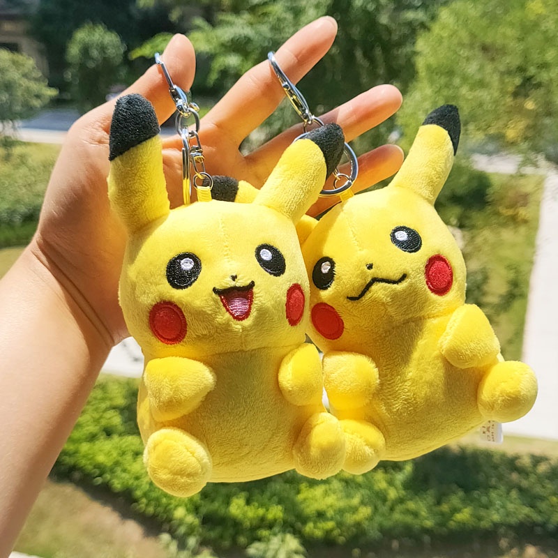 Móc Khóa Hình Pikachu Nhồi Bông Dễ Thương