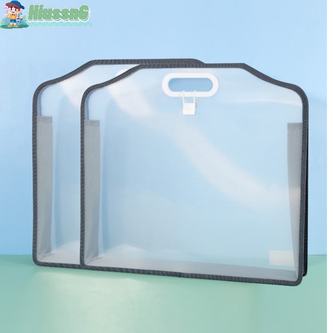 Bộ 2 Túi Đựng Tài Liệu Dày Khổ A3 Trong Suốt 3d Sức Chứa Lớn Tiện Dụng
