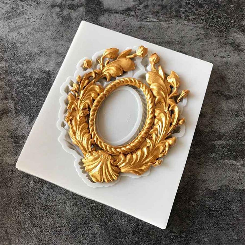 AUGUSTINA Khuôn Làm Bánh / Xà Phòng Hình Khung Ảnh Cổ Điển DIY