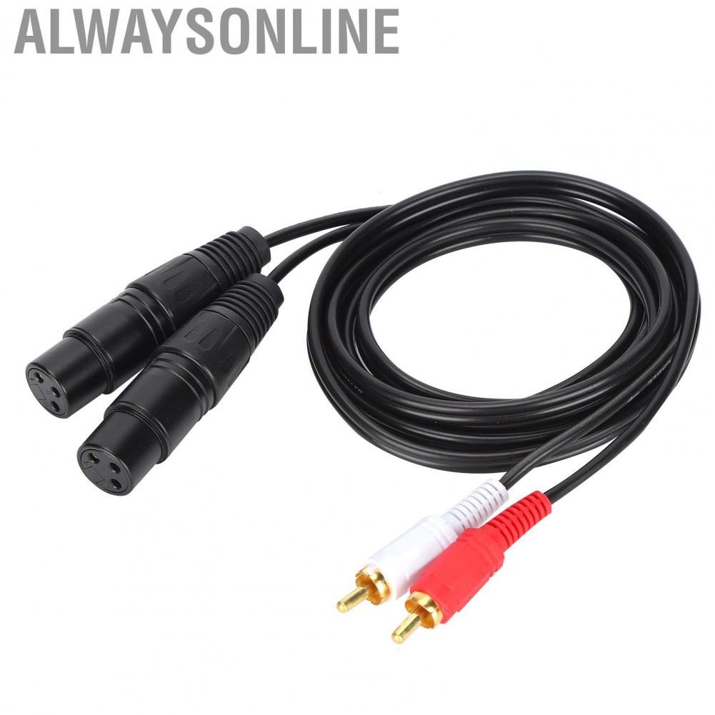 Alwaysonline 1.5M Dual XLR Female To Cable Microphone Speaker DVD Cord Wir ZIN