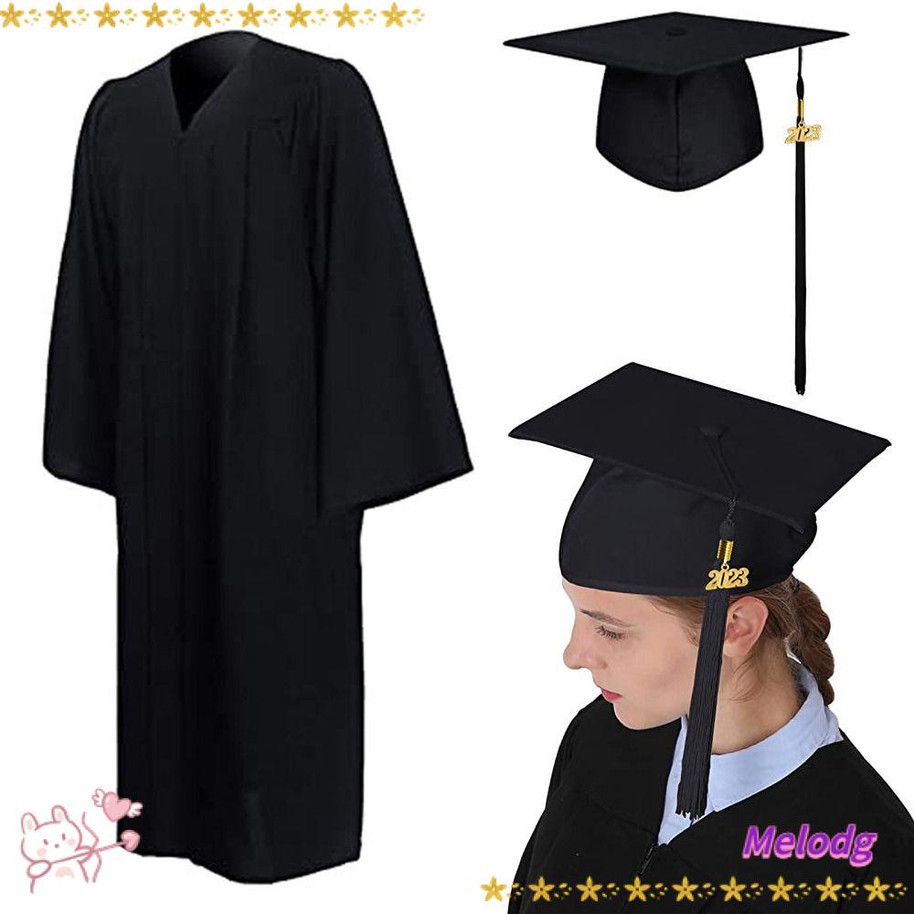 MELODG Bộ Áo Choàng Tốt Nghiệp Đính Tua Rua Lấp Lánh Có Thể Tháo Rời
