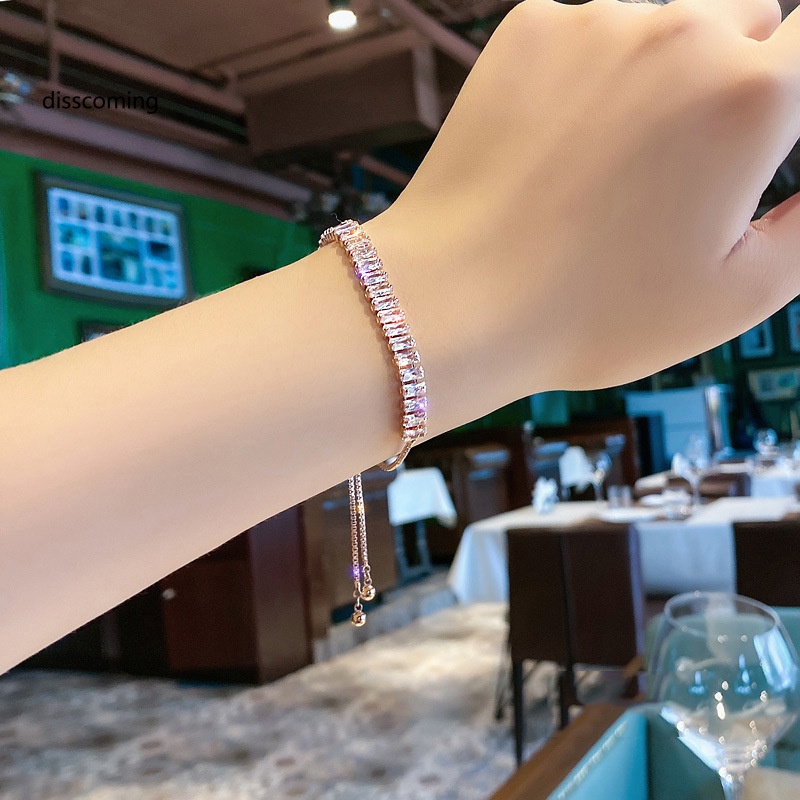 Áo Thun Tay Ngắn In Hình Thời Trang Dành Cho Nữ| Vòng Tay Đính Đá zircon Siêu Nhẹ Sang Trọng Có Thể Điều Chỉnh Trang Trí