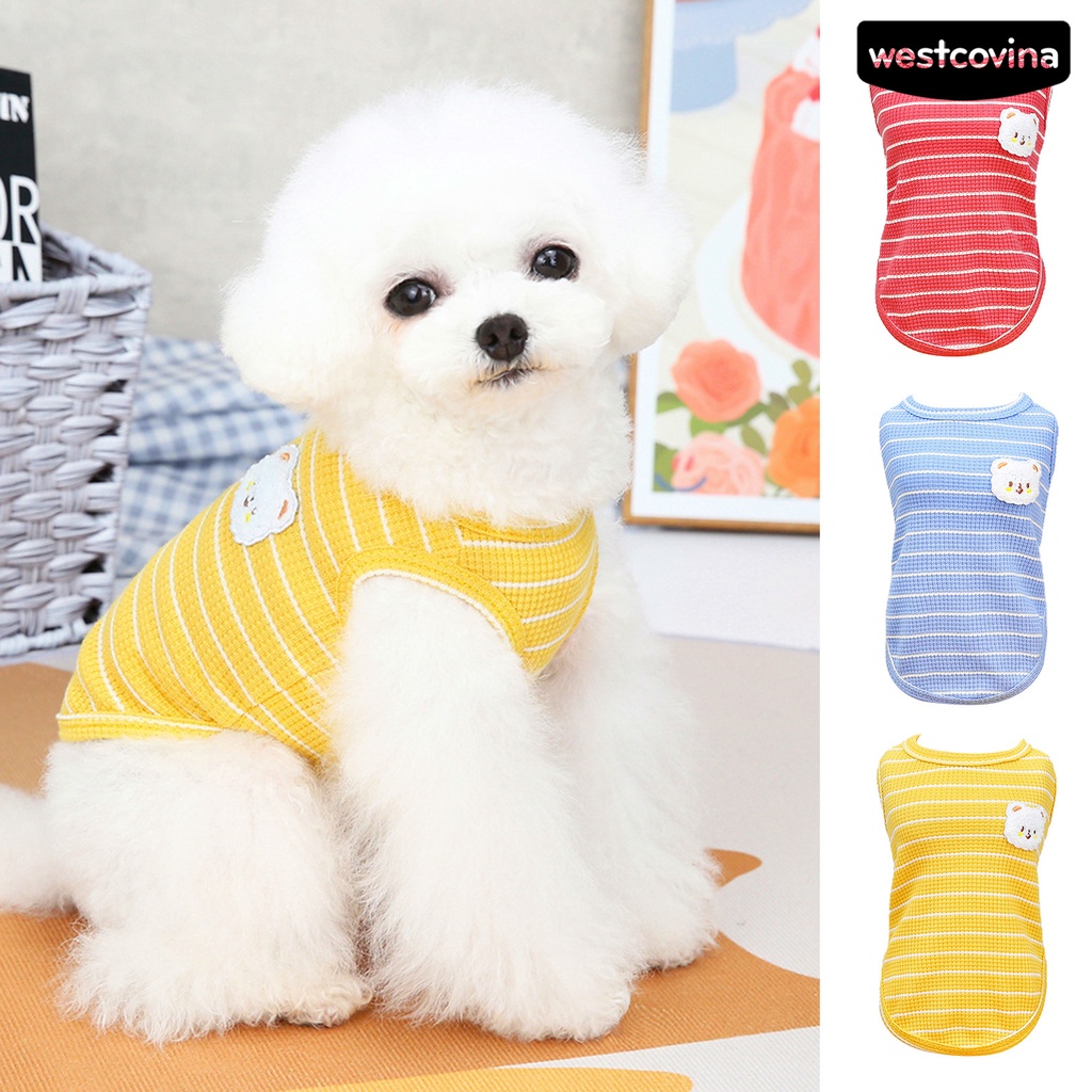 [COD]♞Áo Thun Cotton Thoáng Khí In Hình Gấu Dễ Thương Cho Thú Cưng