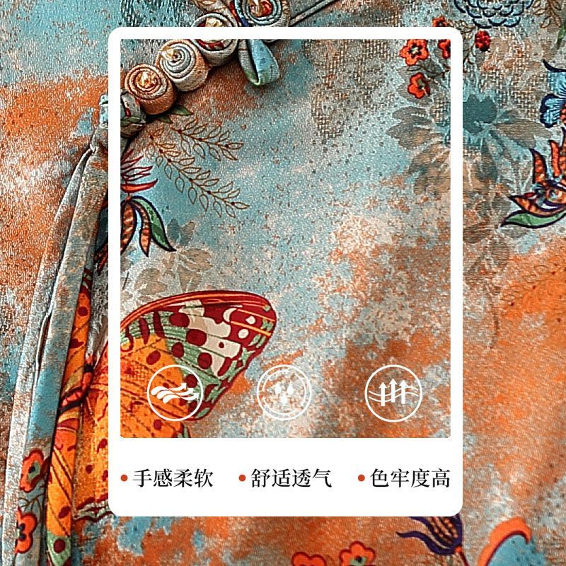 Đầm Sườn Xám Ngắn Tay Thời Trang Mùa Hè Thanh Lịch Dành Cho Phụ Nữ Trung Niên