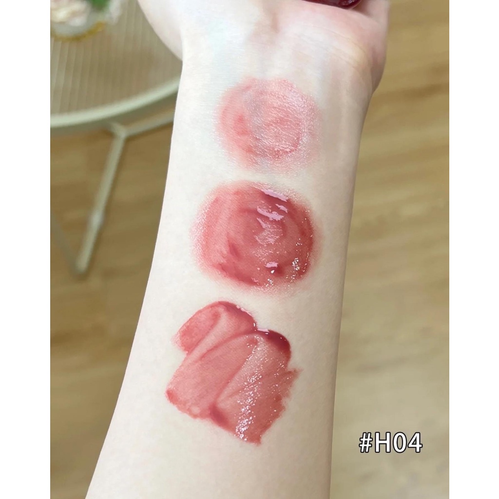 Son bóng Hold Live Wild Flower HL676 mềm môi căng mọng hương đào ngọt ngào chất son gel dưỡng ẩm hiệu ứng bling bling