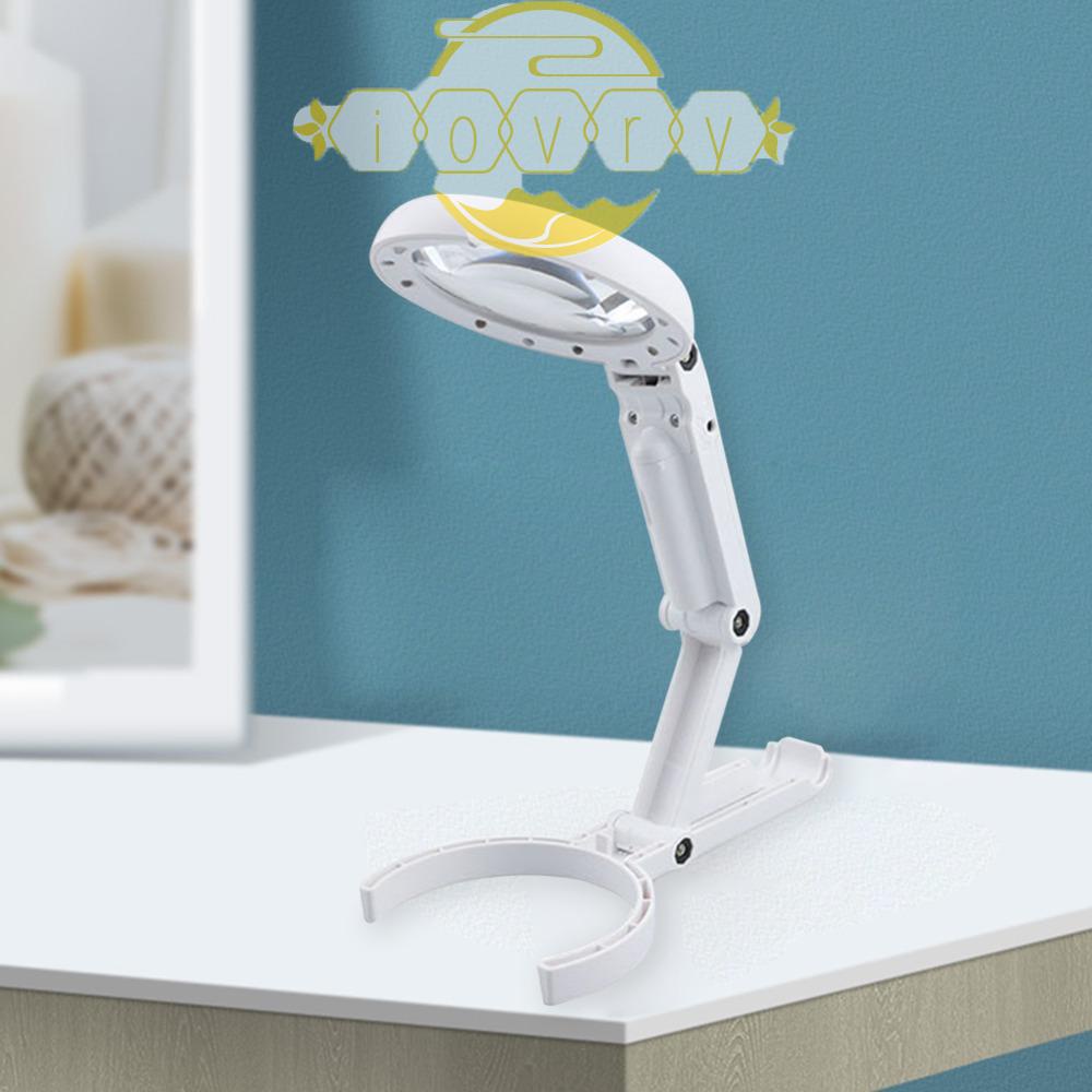 Kính Lúp Cầm Tay 11X 5X Màu Trắng Ngà Chống Trượt Có Thể Gập Lại Cho Đọc Sách