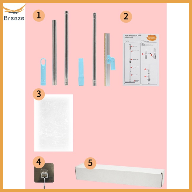 Chổi Quét Lông Thú Cưng Có Thể Tái Sử Dụng Với Tay Cầm Dài Đa Năng