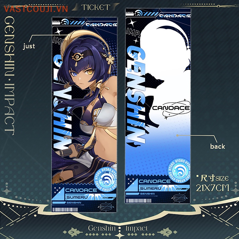 Vastji Genshin Va Chạm Hóa Trang Nahida Faruzan Hai Mặt Màu Laser Đóng Gói Đồ Họa Nilou Morax