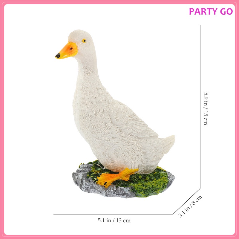 Bộ 2 Chú Vịt Nhỏ Bằng Nhựa Resin Trang Trí Bảng Điều Khiển Xe Hơi