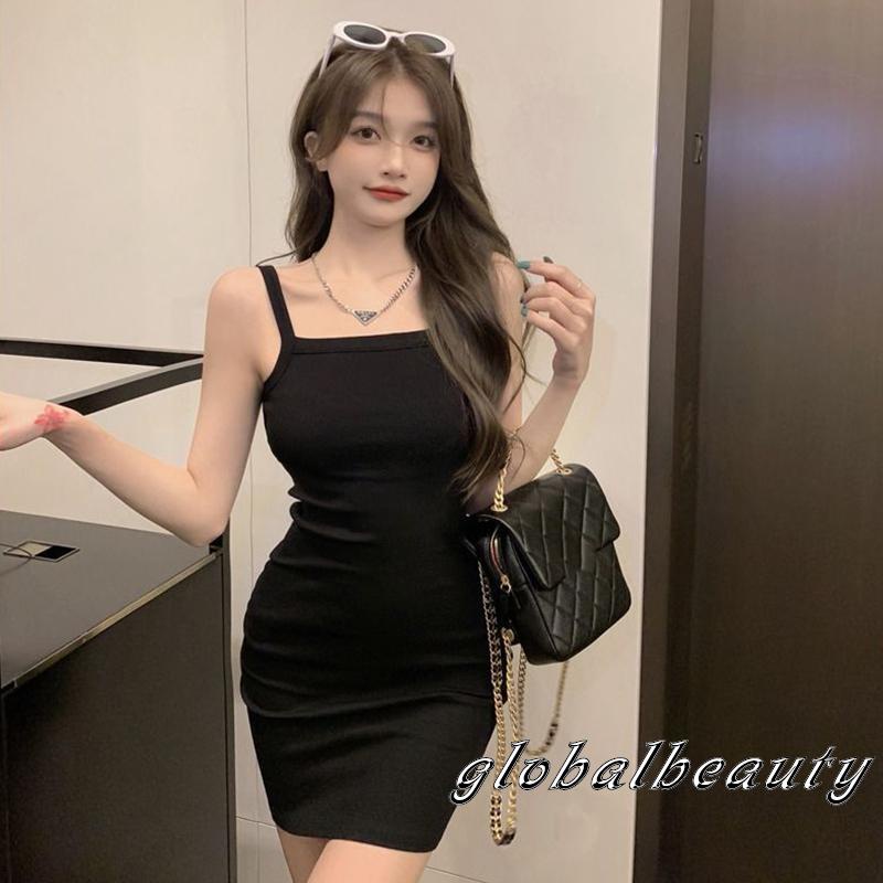 Đầm Hai Dây Hở Lưng Màu Sắc Thời Trang Mùa Hè Cho Nữ