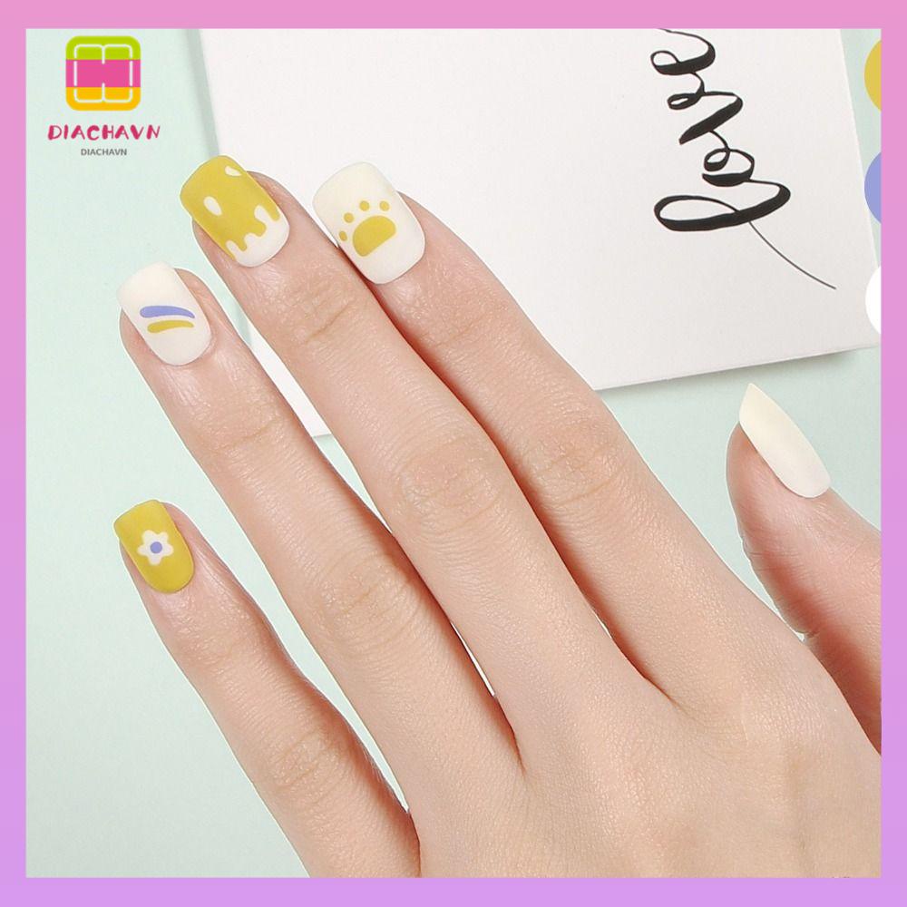DIACHAVN Móng Tay Giả Che Phủ Toàn Diện Tháo Rời Được Kiểu Pháp