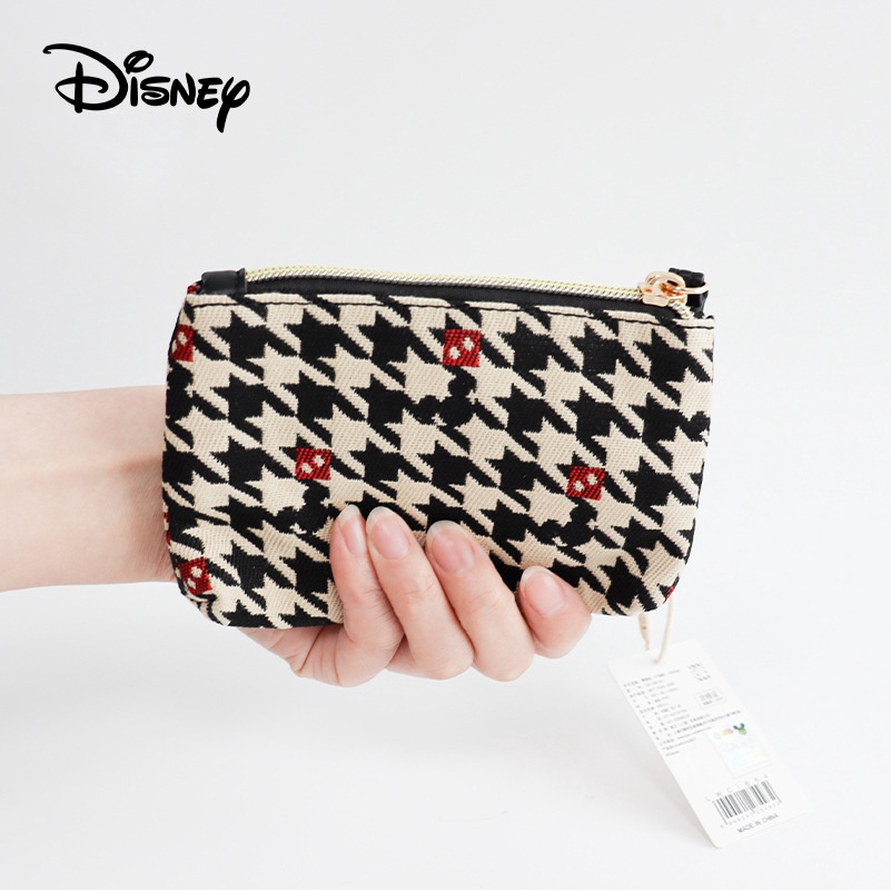 Túi Đựng Đồ Trang Điểm Bằng Cotton Phong Cách Disney Sành Điệu Cho Tiền Xu, Dây Cáp Điện Thoại Và Vật Dụng