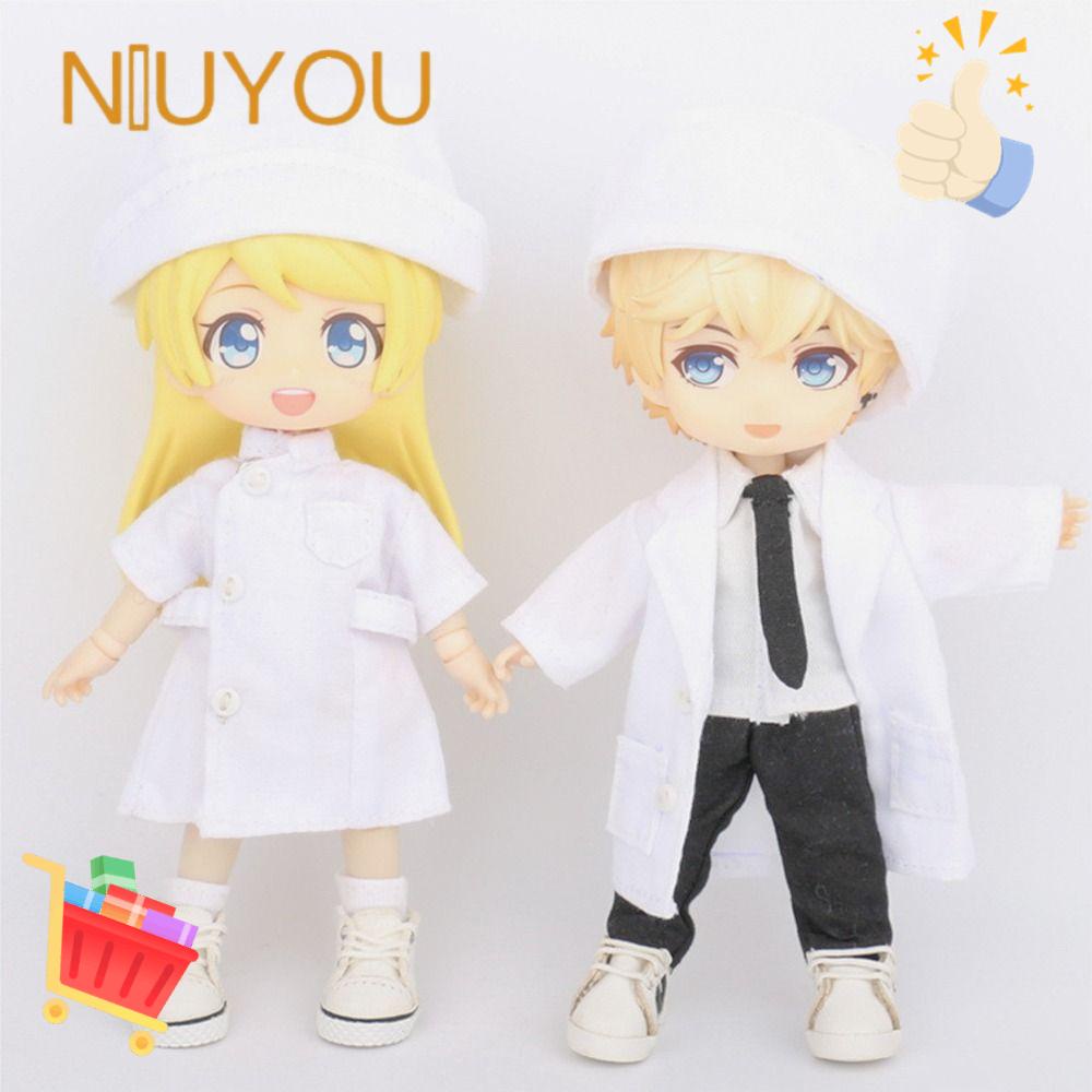 NIUYOU 1 Bộ Áo Khoác Trắng Thời Trang Cho Búp Bê