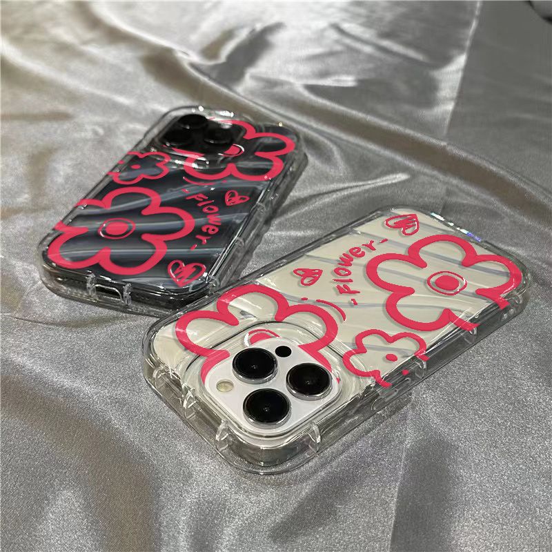 Ốp Điện Thoại Mềm Trong Suốt Họa Tiết Hoa Dễ Thương Cho Iphone 14Promax 1312 / 11 7 / 8plus xr / sins DN5W