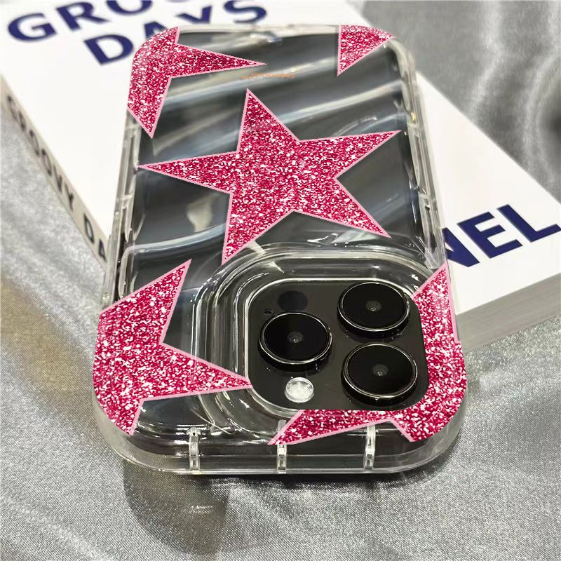 Ốp Điện Thoại Mềm Trong Suốt Đính Sequin Hình Ngôi Sao Lấp Lánh Cho Iphone 14Promax 1312 / 11 7 / 8plus xr / sins BK7Q
