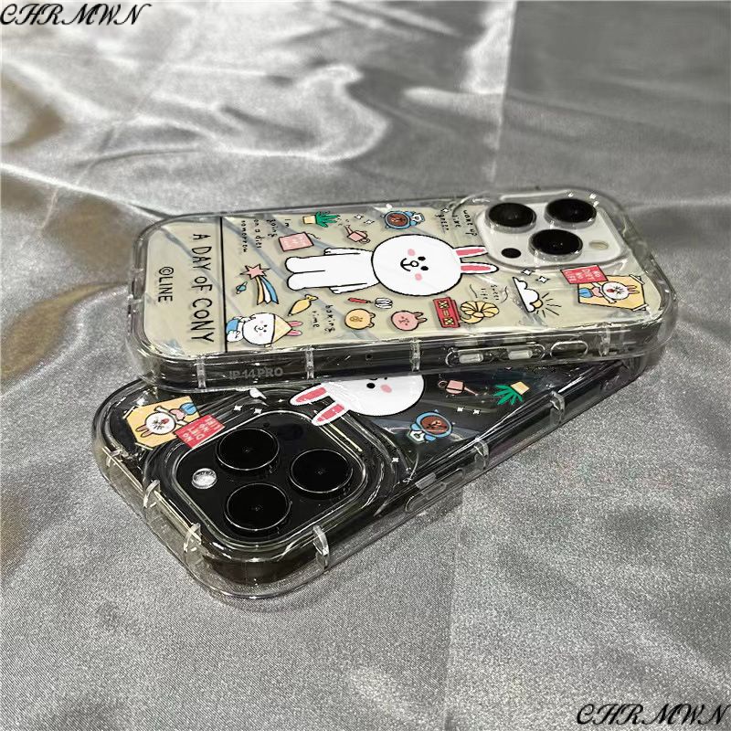 Ốp Điện Thoại Mềm Trong Suốt In Hình Thỏ Trắng Dễ Thương Cho Iphone 117 81312sins 14Promax / xr JF0C