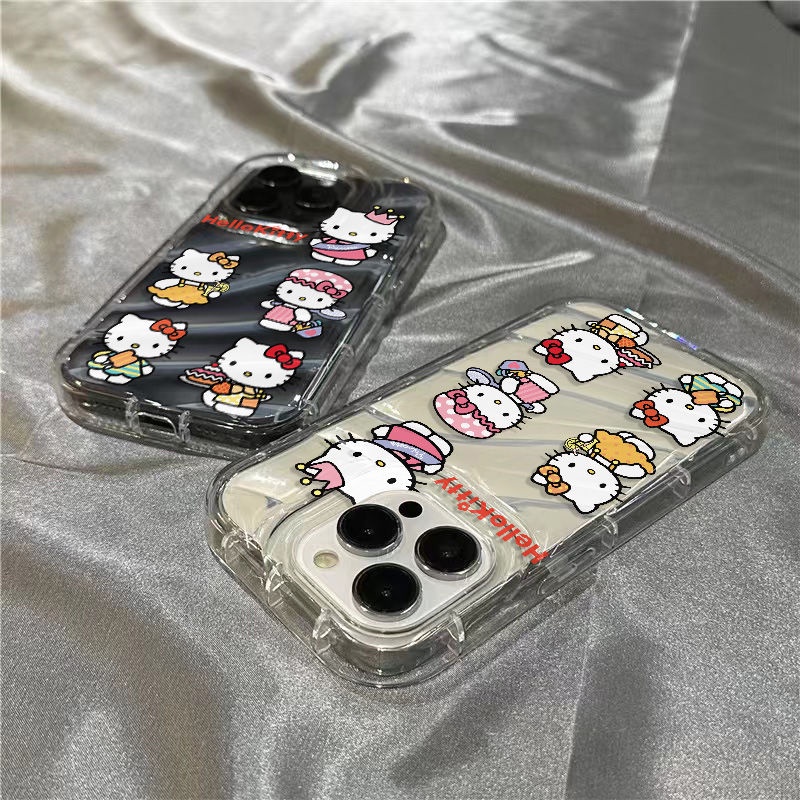 Ốp Điện Thoại Dẻo Họa Tiết Hoạt Hình Dễ Thương Chống Sốc Cho iPhone12 11Kitty14Promax 8Plus 137