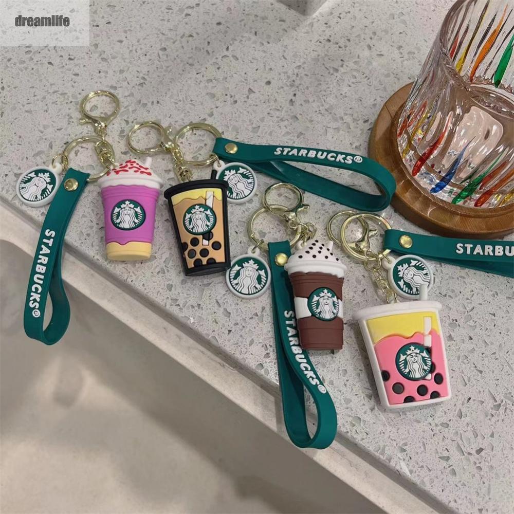 Starbucks Móc Khóa Hình Ly Cà Phê Hoạt Hình Xinh Xắn