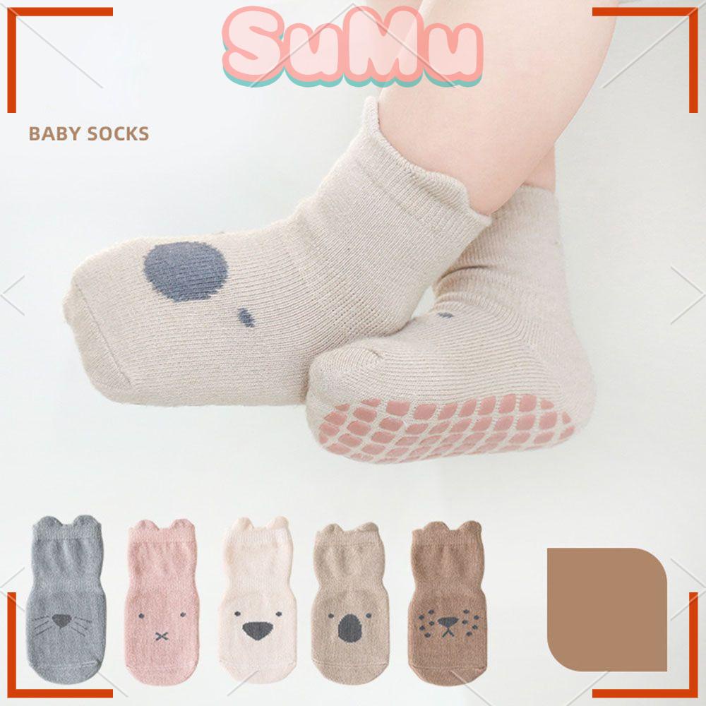 SUMU Vớ Cotton Thoáng Khí In Họa Tiết Hoạt Hình Thời Trang Thu Đông Cho Bé