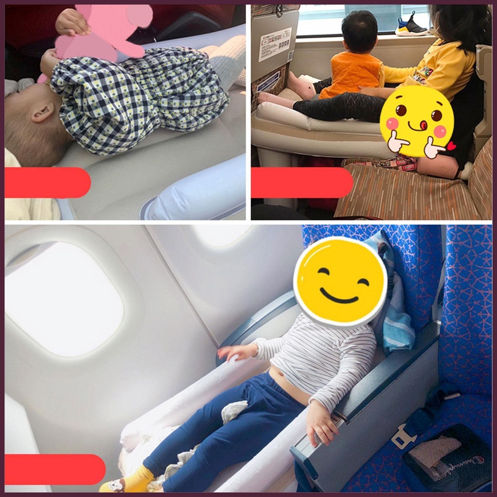 Giường du lịch bơm hơi cho trẻ em Giường bơm hơi êm ái có thể gập lại cho trẻ sơ sinh đi máy bay & ô tô gelaidvn
