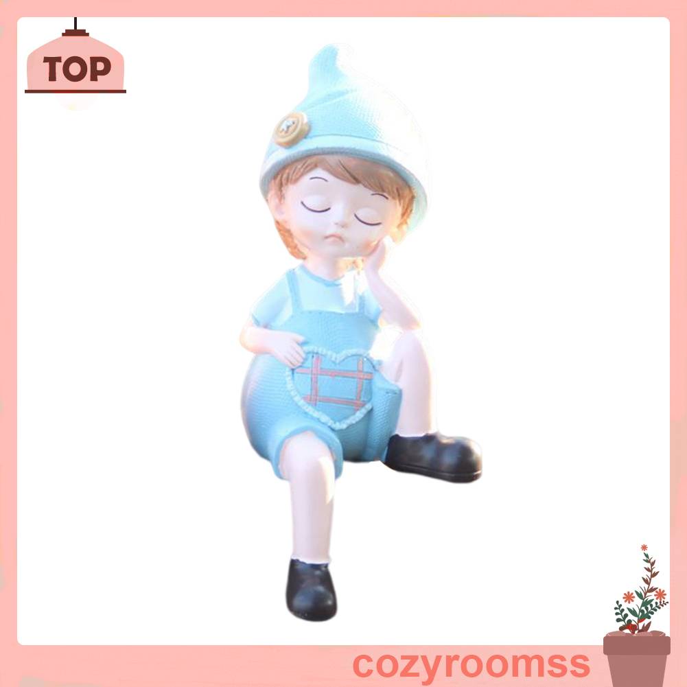 Mô Hình Bé Trai Bé Gái Bằng Nhựa Resin Dễ Thương Trang Trí Bàn Làm Việc