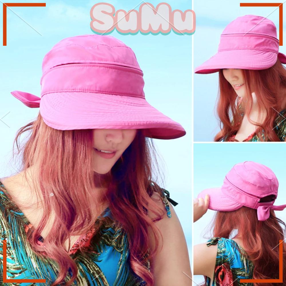 SUMU Mũ Lưỡi Trai Nửa Đầu Chống Nắng Đính Nơ Thời Trang