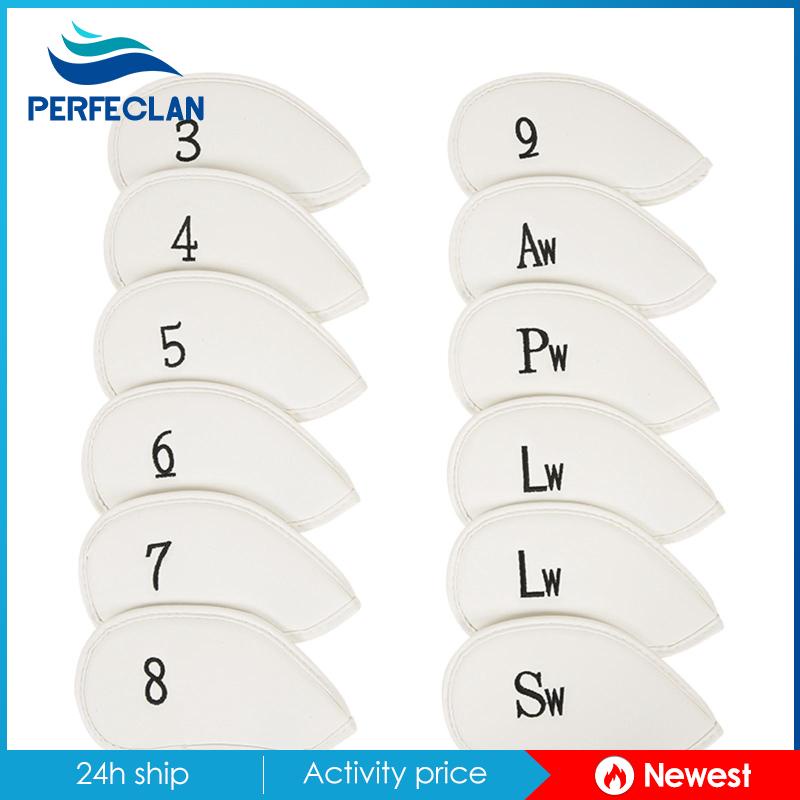 Bộ 12 Vỏ Bọc Bảo Vệ Đầu Gậy Đánh Golf Bằng Sắt Chống Mòn Tiện Dụng