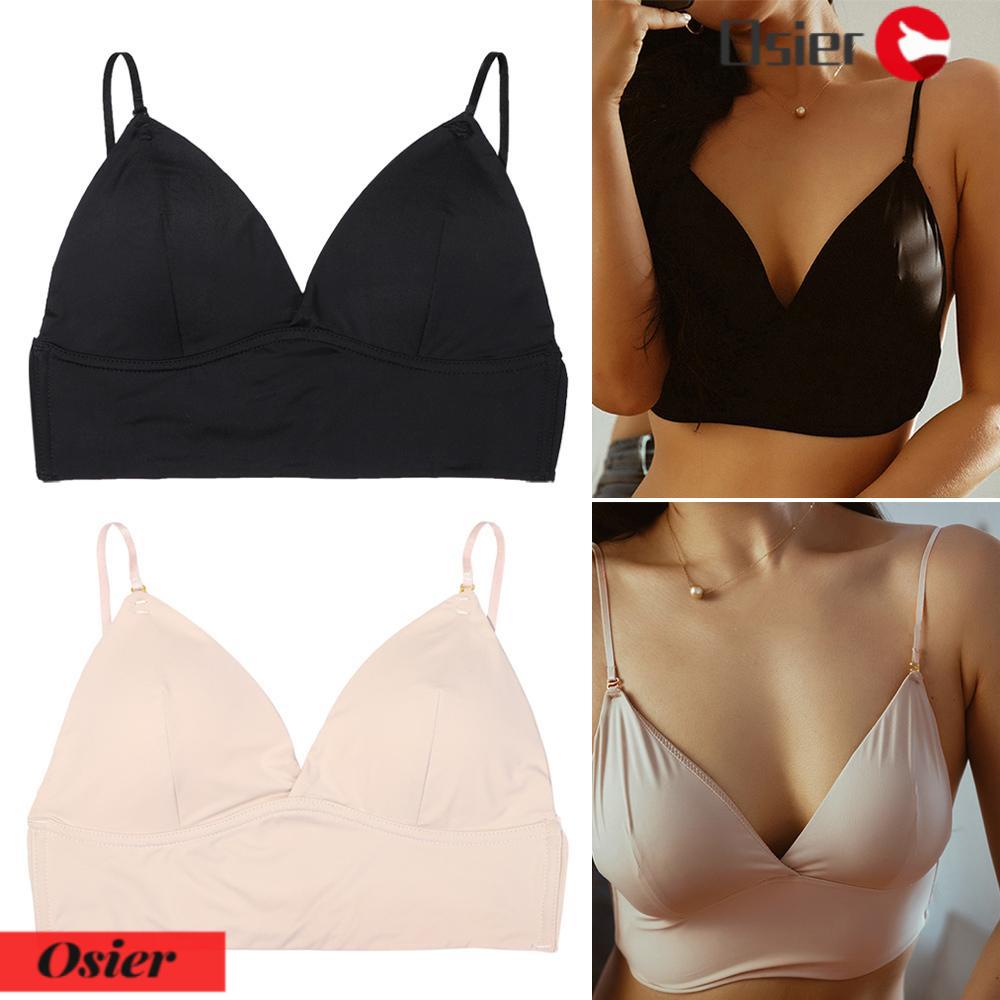 OSIER1 Áo Lót Lụa Mát Hở Lưng Quyến Rũ Cho Nữ