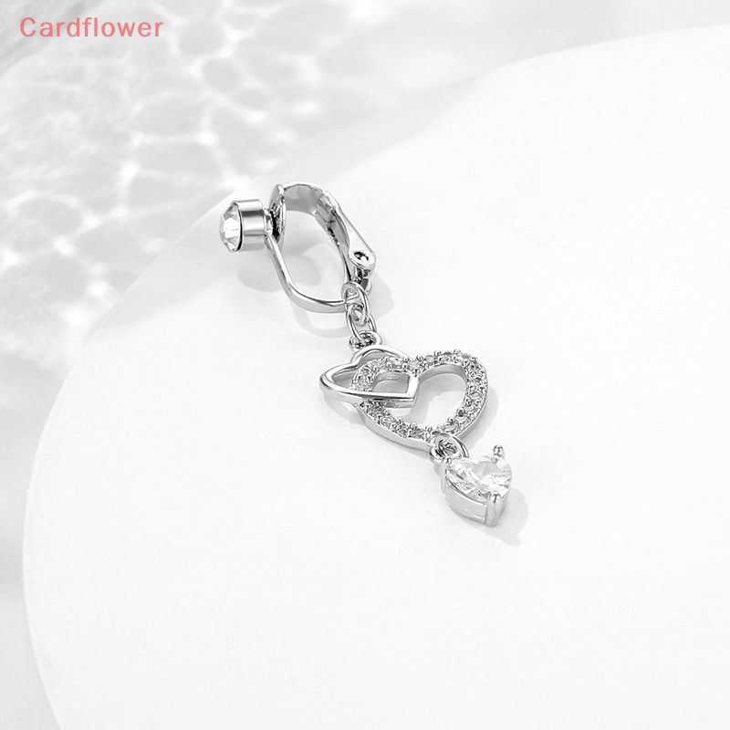 < Cardflower > Khuyên Xỏ Rốn / Rốn / Rốn / Rốn Đính Pha Lê Giả Hình Bướm / Mặt Trăng Mới