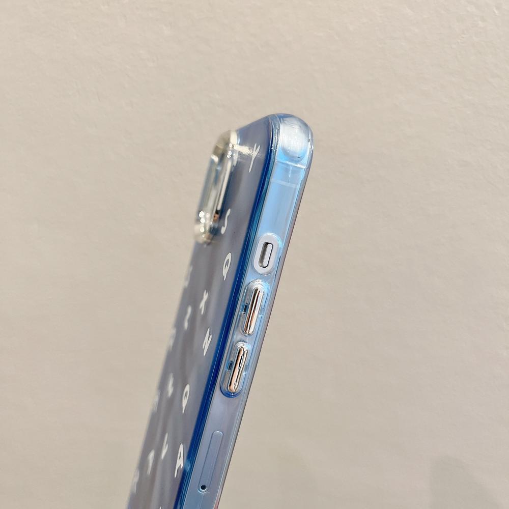 Ốp Điện Thoại Tpu Mềm Trong Suốt Chống Sốc Màu Xanh Dương Cho iPhone 14 13 12 11 Pro Max