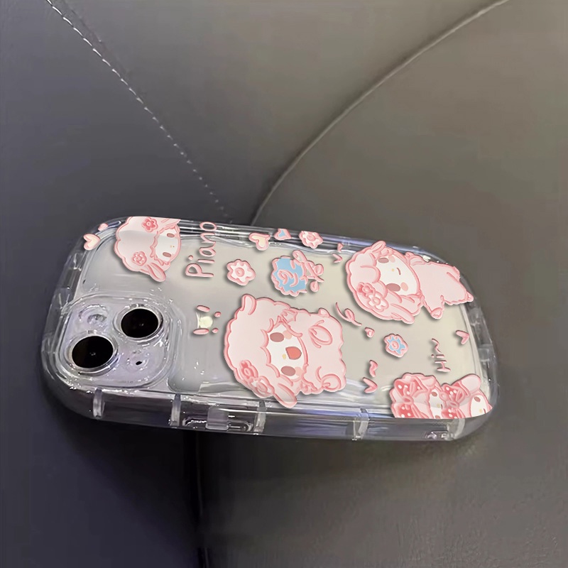 Ốp Điện Thoại Silicon TPU Mềm Trong Suốt Chống Sốc Chống Vỡ In Hình Cừu Cho IPhone 14 12 13 11 Pro XS Max XR X 8 7 Plus