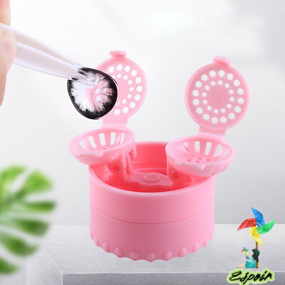 ESPO Hộp Nhựa Đựng Kính Áp Tròng Có Thể Xoay Được Tiện Lợi Du Lịch