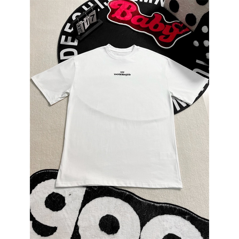 M-ai-bon &amp; M-ar-gie-la88- Áo Thun Ngắn Tay logo Nhỏ Thời Trang Đường Phố Mới Nhất Phong Cách Unisex Stylesry55