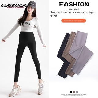 Quần legging tập yoga lưng cao chất liệu mỏng cao cấp thời trang cho mẹ bầu