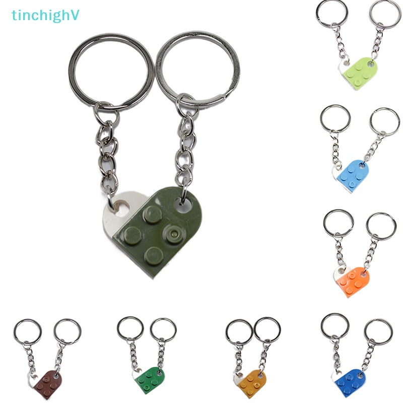 [TinchighV] Móc Khóa Khối Xây Dựng Trái Tim Tách Rời Dễ Thương Làm Quà Tặng Trang Sức Cho Cặp Đôi [Mới]