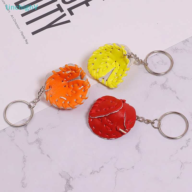 Móc Khóa Hình Găng Tay Bóng Chày Bằng PU 3D Nhiều Màu Sắc Dành Cho Nam Nữ