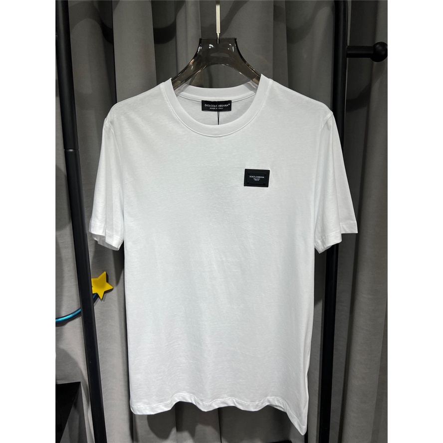 Áo Thun cotton Ngắn Tay Thêu logo Kim Loại Mới Dành Cho Nam D0LCE & GABBA Size S-4XL