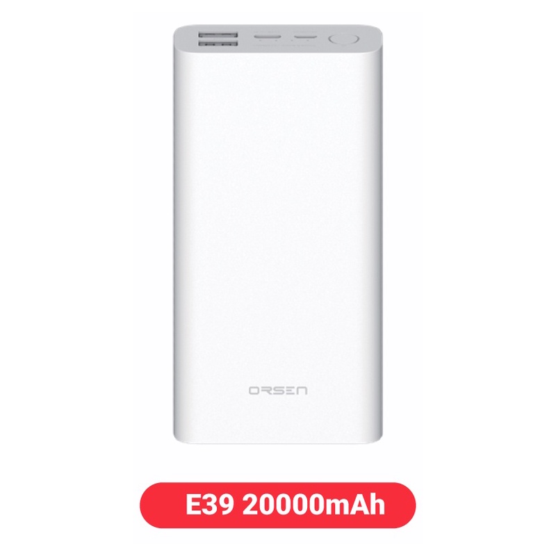 Sạc Dự Phòng Orsen E39 20000mAh Chính Hãng 100% Sạc Nhanh Cổng USB | Pin Elop Chính Hãng 100% 100%