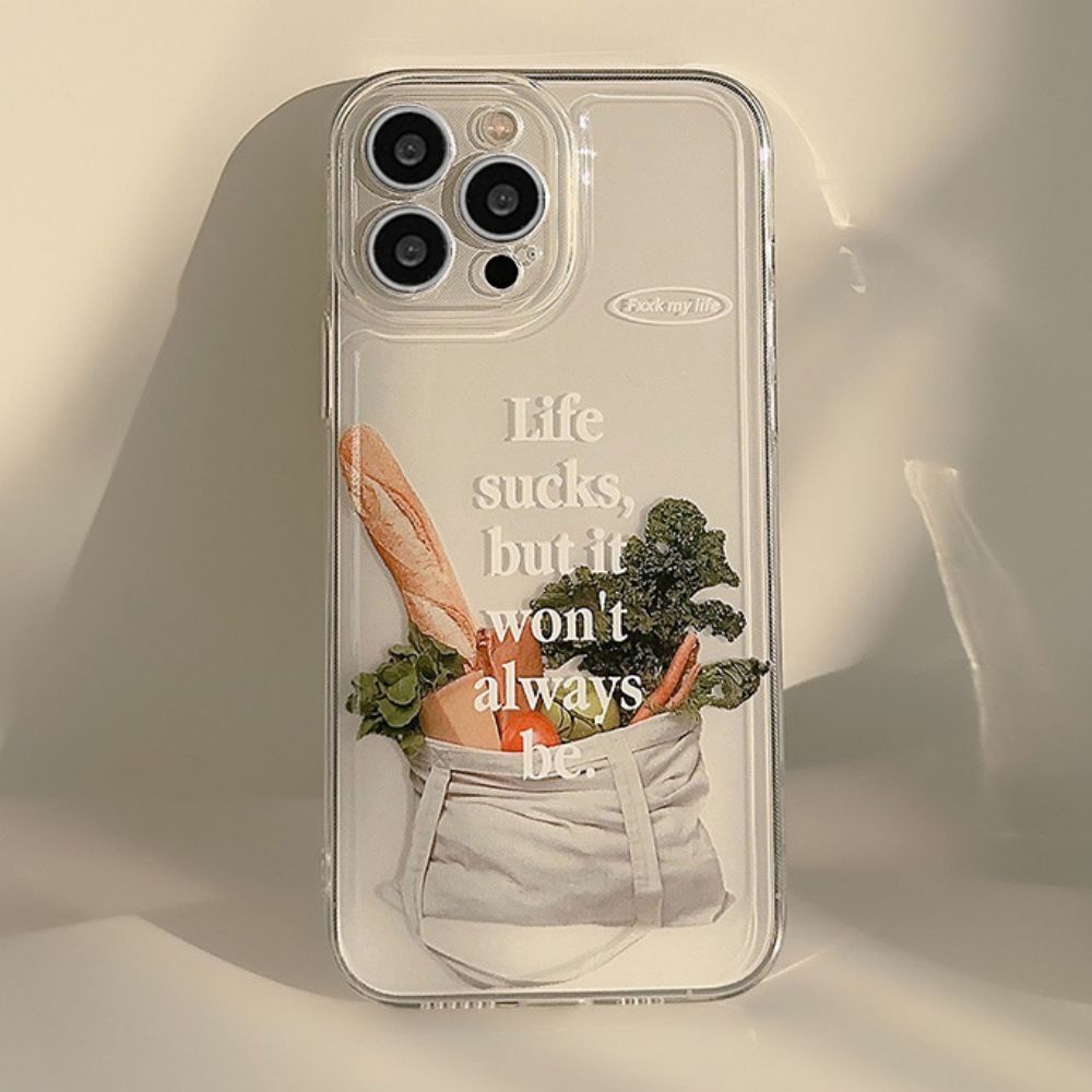 Ốp Điện Thoại TPU Mềm Chống Sốc Chống Bụi In Hình Rau Củ Đơn Giản Cho IPhone 11 12 13 14 Pro Max X XR 8 7 Plus SE