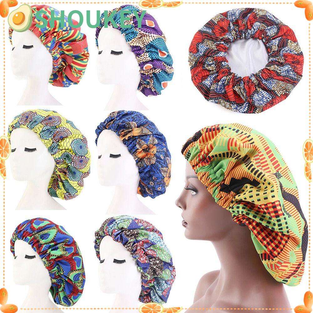 SHOUKEY Mũ Trùm Đầu Bằng Vải Satin Co Giãn Thời Trang Cho Nữ